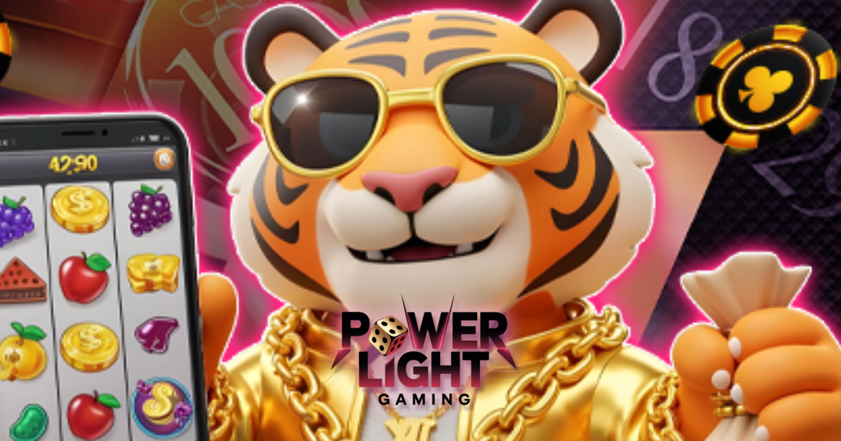 Main visual banner showing Power Light Gaming’s mobile platform and GCash integration